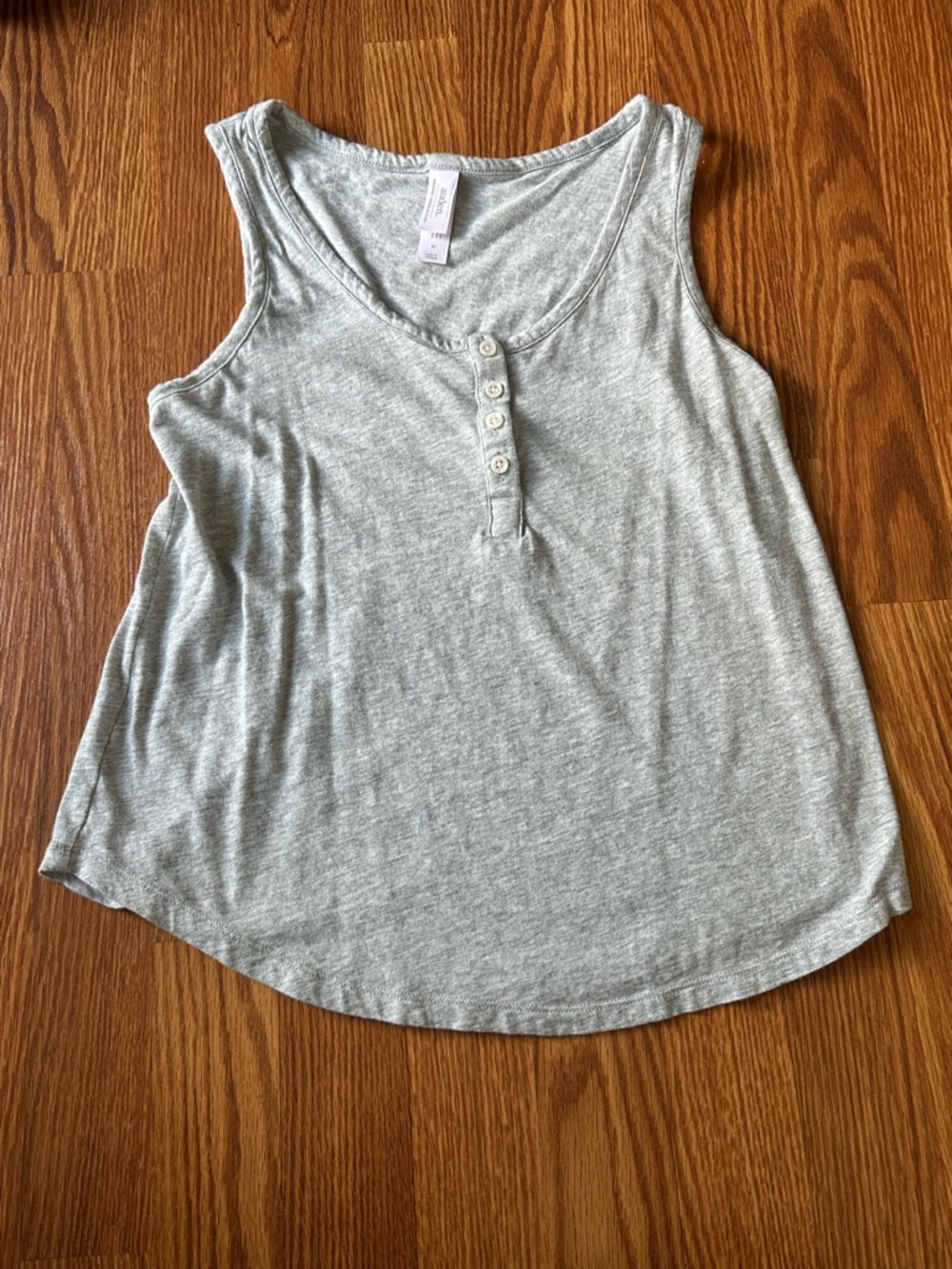 Auden Light Gray Henley Tank Top